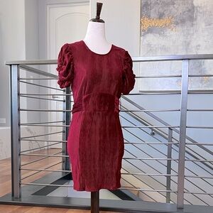 Privacy Please Olivia Mini Dress in Burgundy
